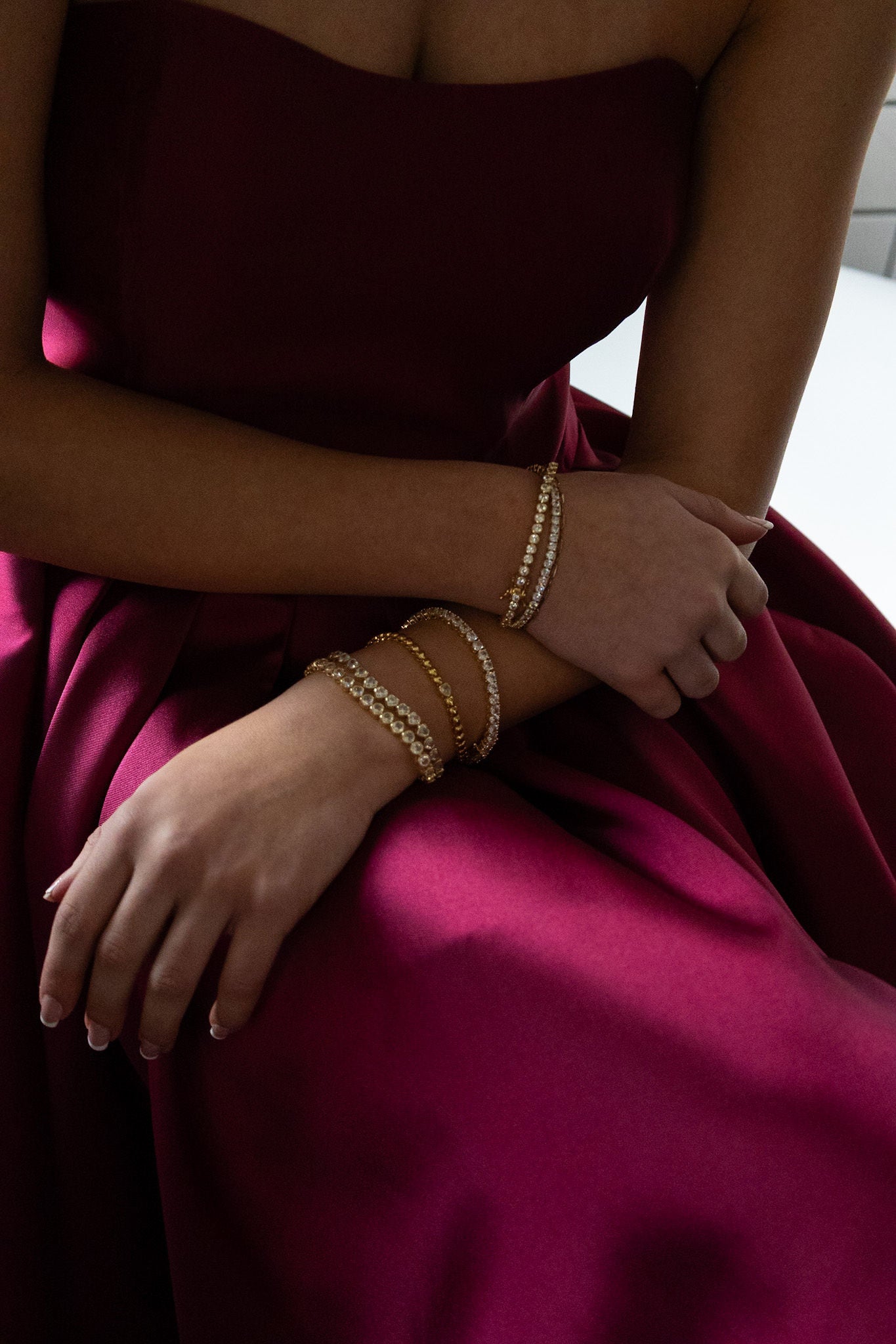 Mary Tennis Chain Bracelet 14k Gold Fill Eight Five One Jewelry Mary Tennis Chain Bracelet 14k Gold Fill Eight Five One Jewelry