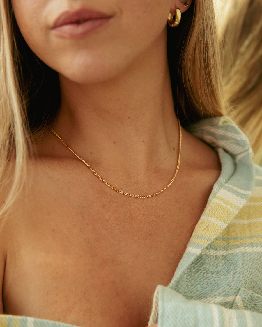 14k Curb Necklace