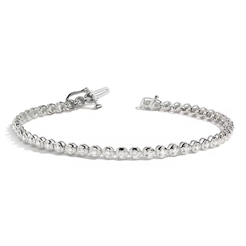 Mary Tennis Chain Bracelet – Silver