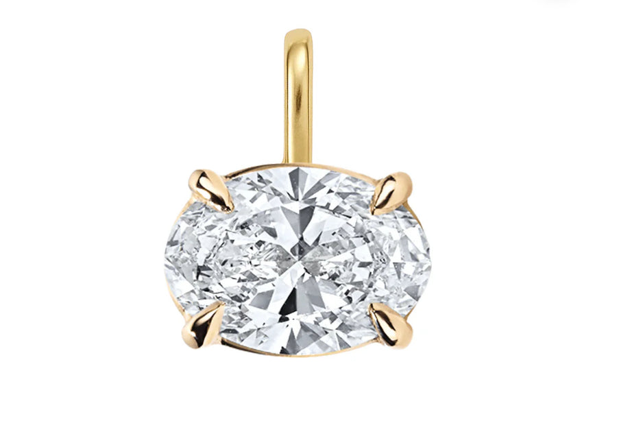 White Sapphire Oval pendant