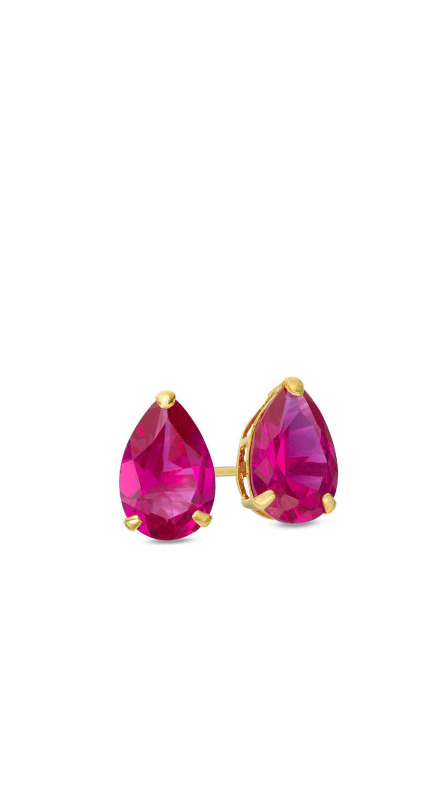 Ruby Pear Studs