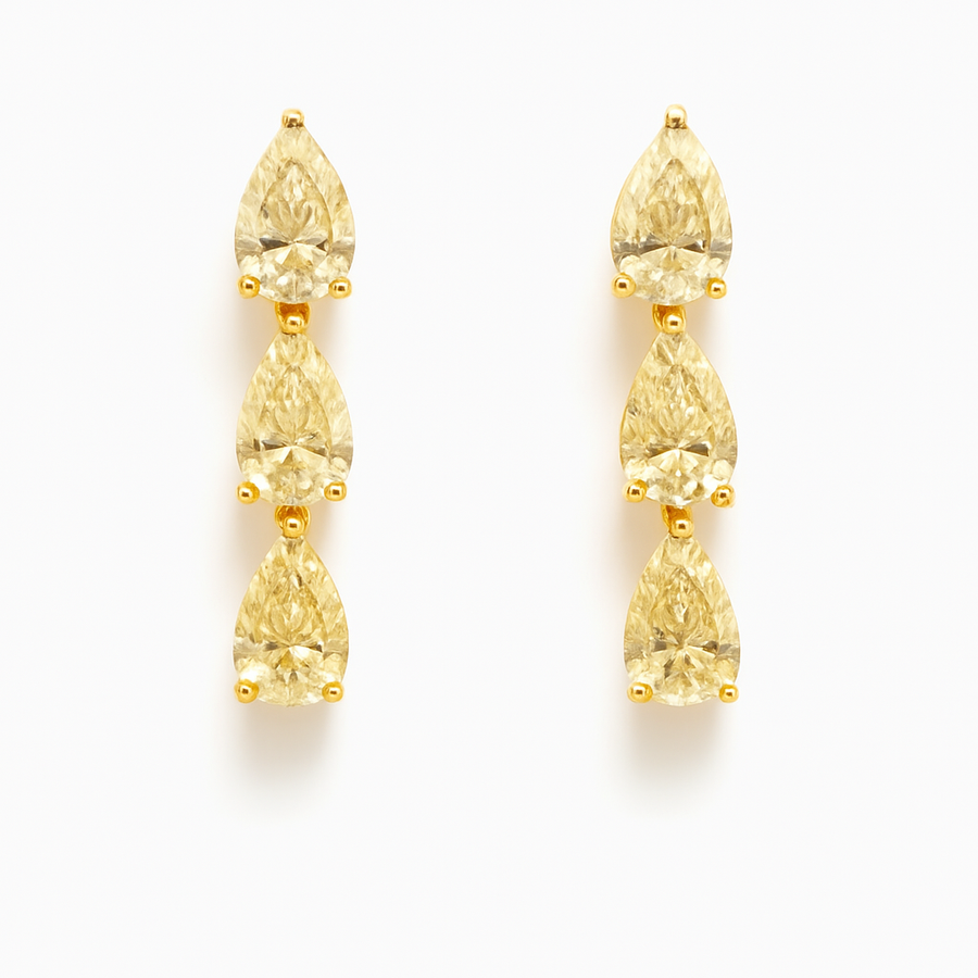 Yellow Sapphire Stud Earrings