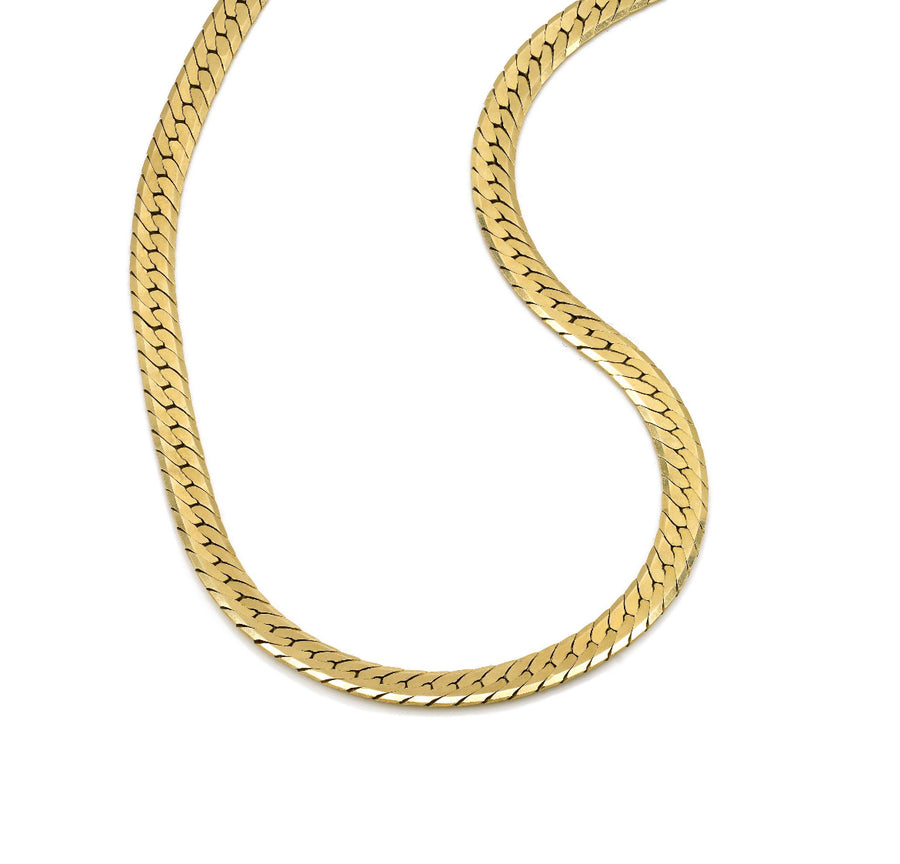 Textured 14k herringbone chain