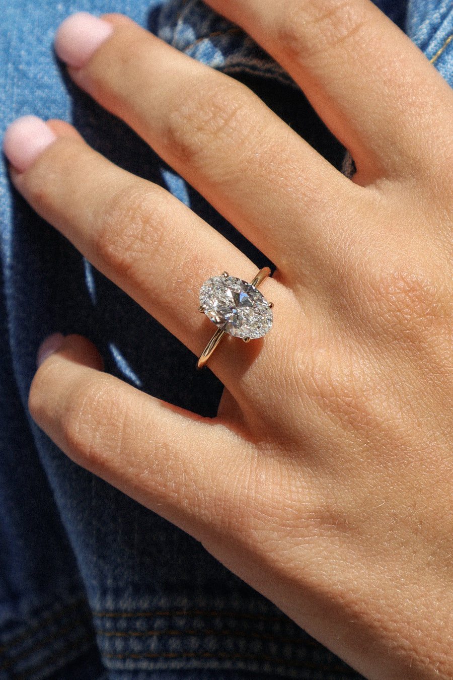 3 CT Oval Prong Solitaire Ring