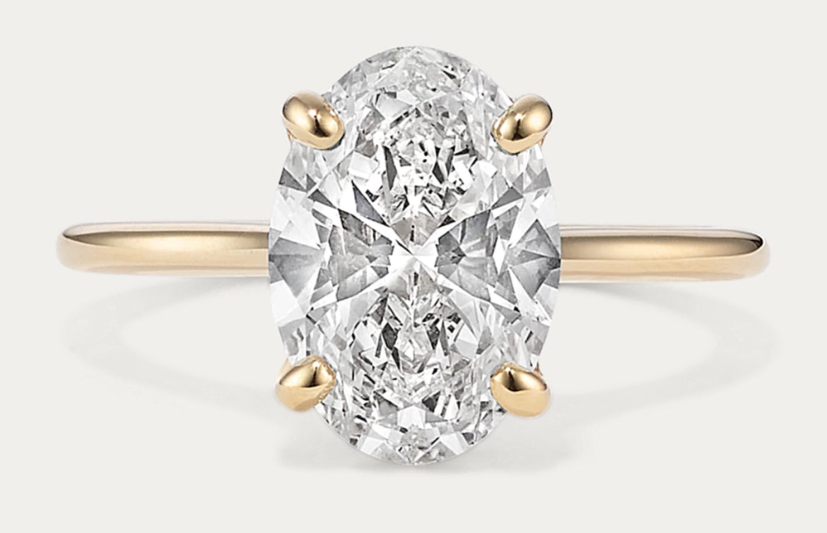 3 CT Oval Prong Solitaire Ring