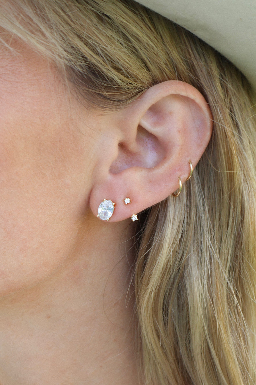 Oval Topaz Studs – 14k Gold Fill