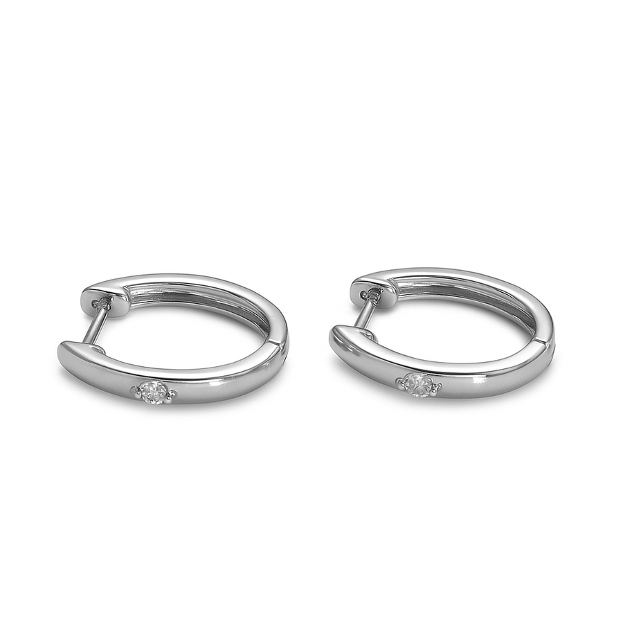 Emma Hoops Sterling Silver