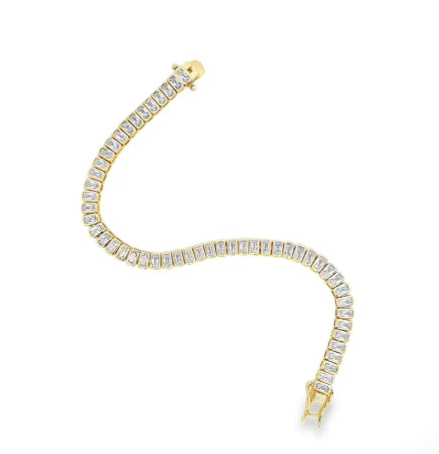 Baguette Tennis Bracelet in Gold