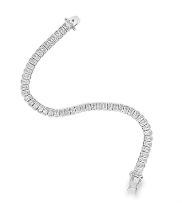 Baguette Tennis Bracelet in Silver