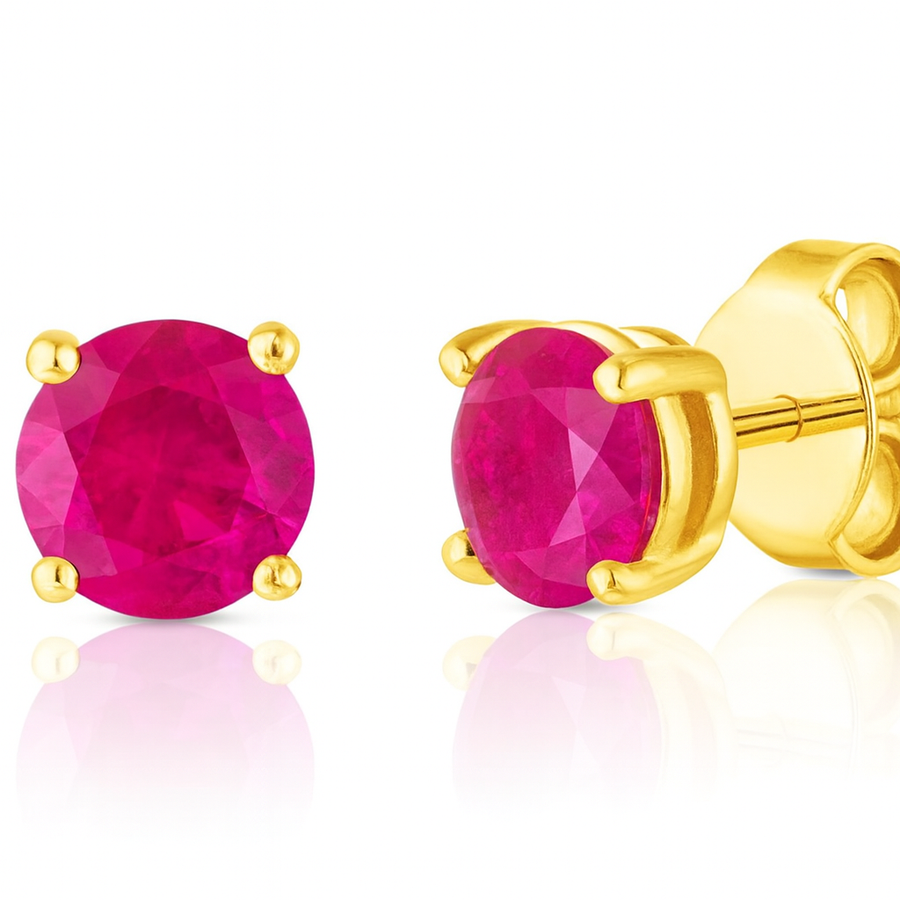 Ruby Studs Earrings