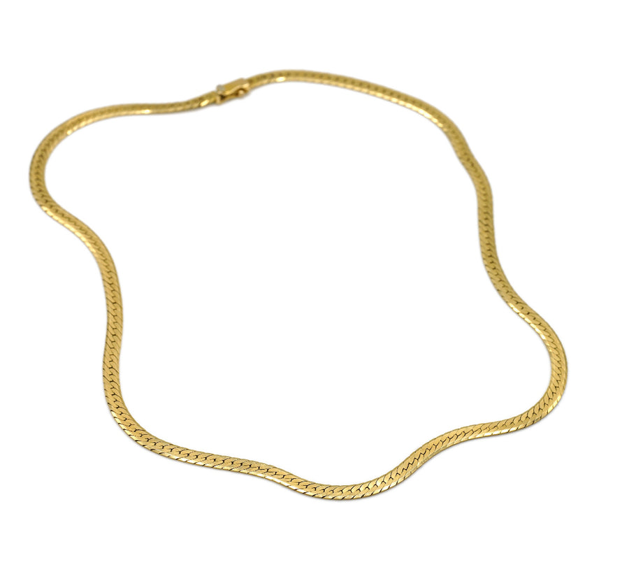 Textured 14k herringbone chain