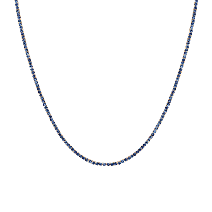 Petite Tennis Necklace Blue Sapphire