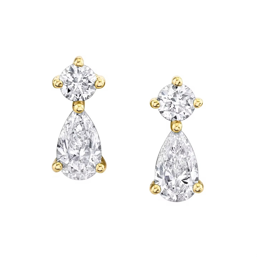 Pear and Topaz Studs