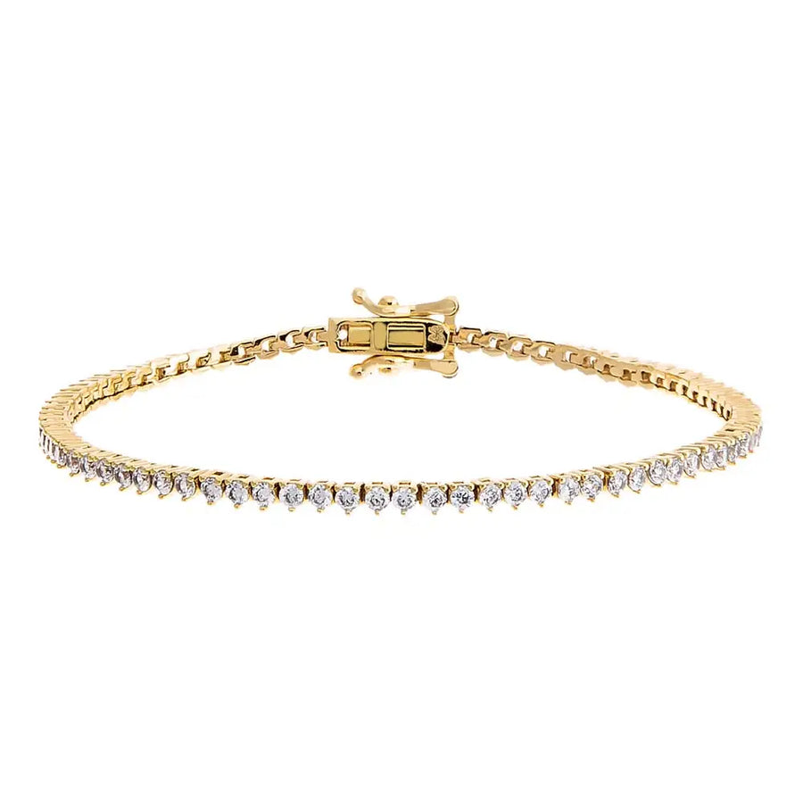Princess Cut Tennis Bracelet (Gold)