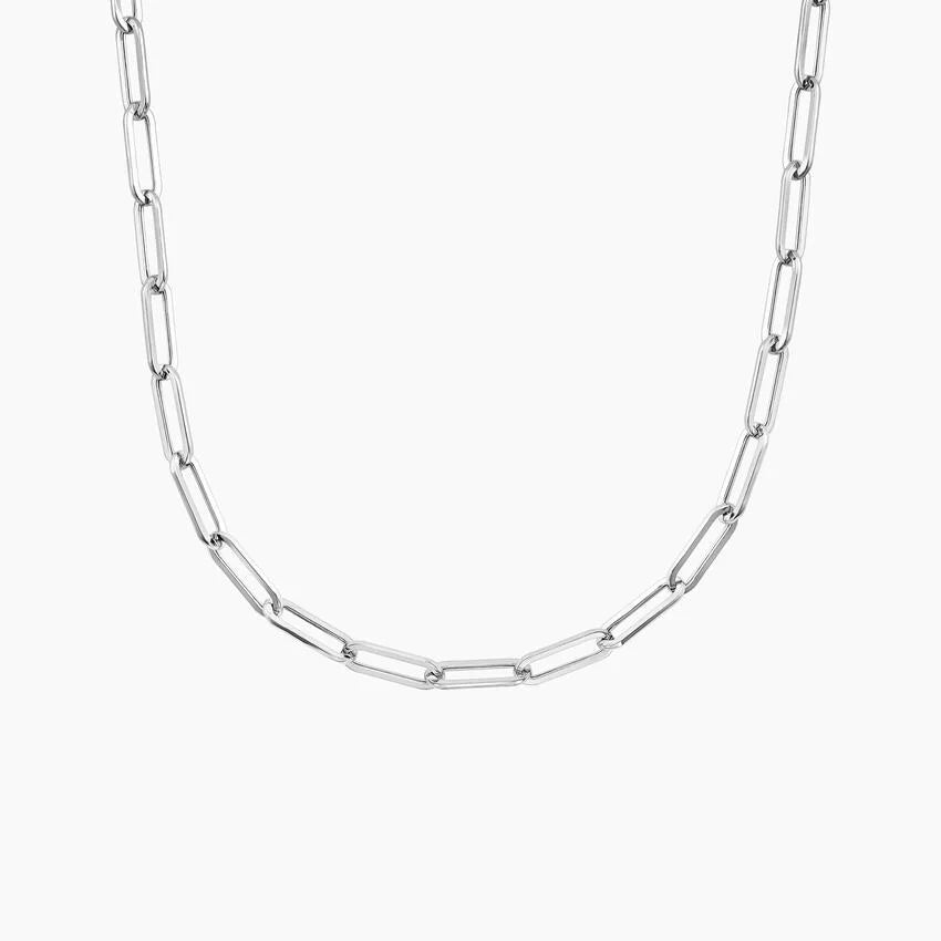 Sterling Silver Adjustable Thick Link Necklace