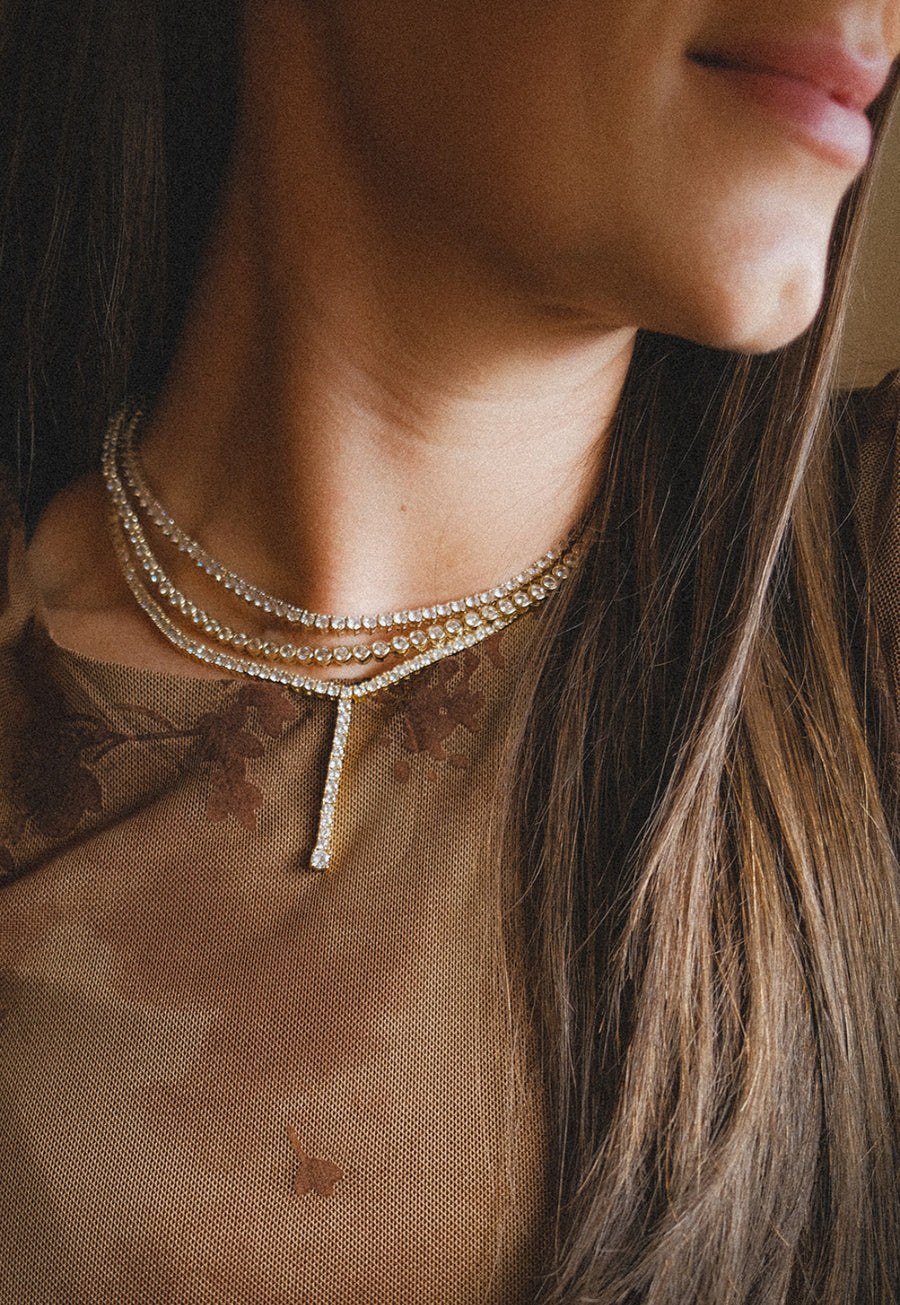 Tennis Lariat Necklace