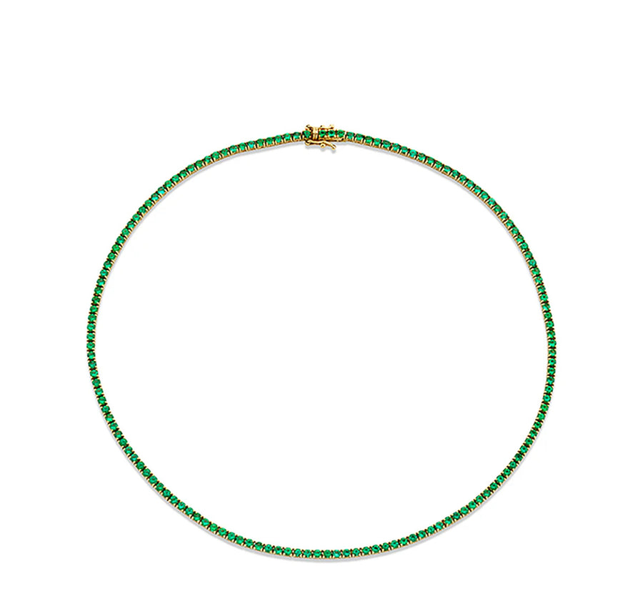 Petite Emerald Tennis Necklace