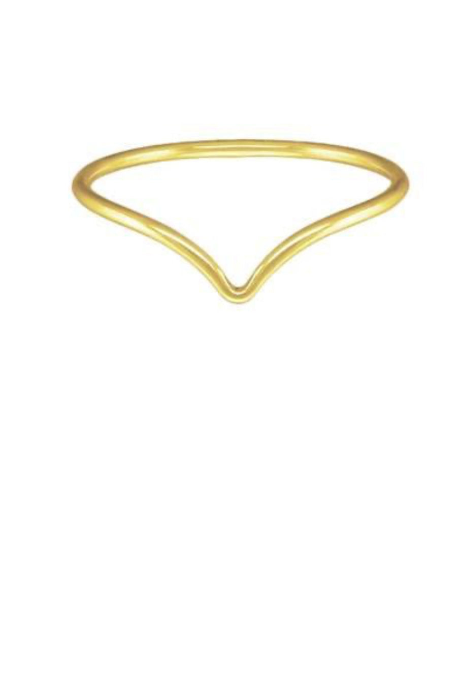 Solid gold stacking ring