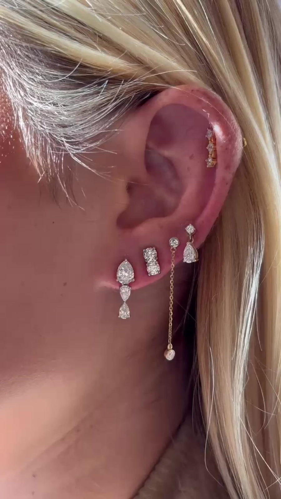 Pear and Topaz Studs