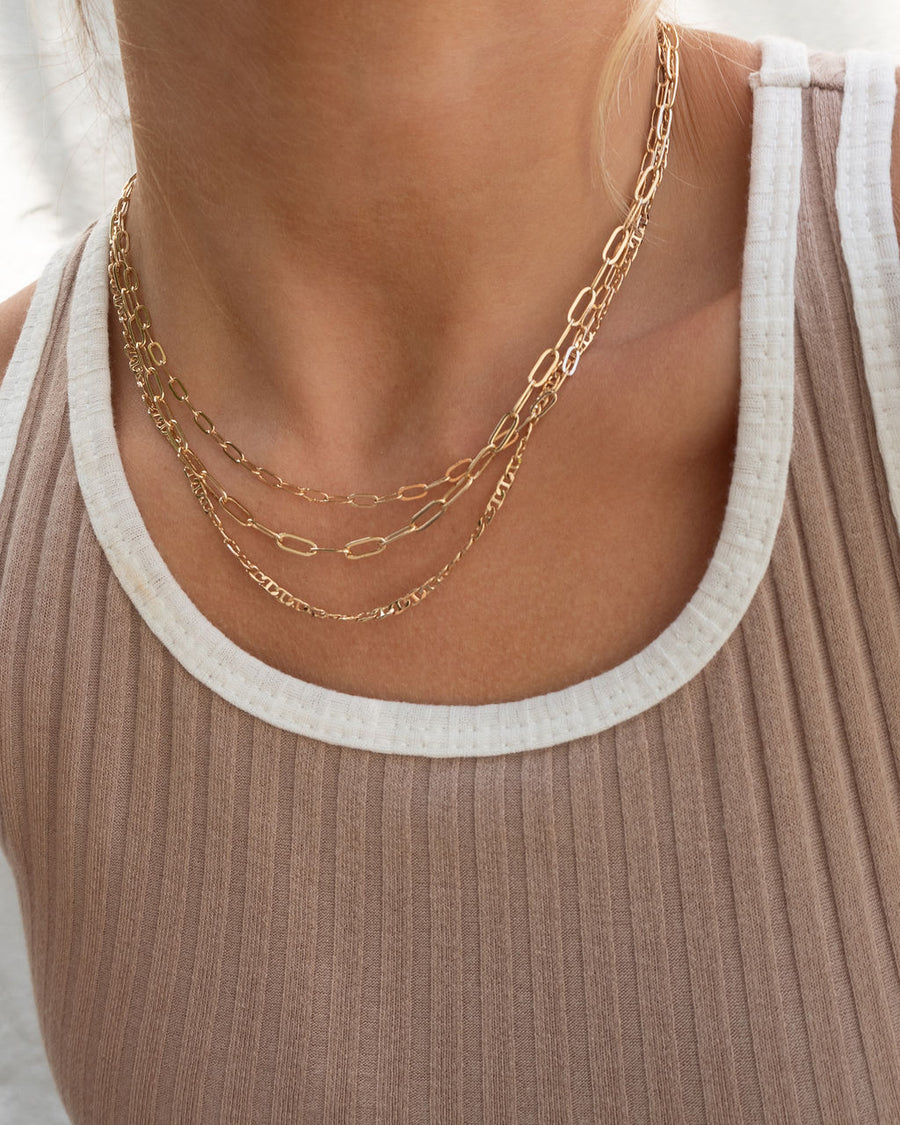 14k gold fill Thin Link Necklace