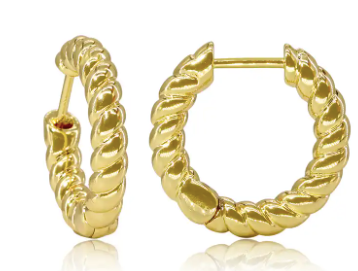 14k gold fill Rope Hoops