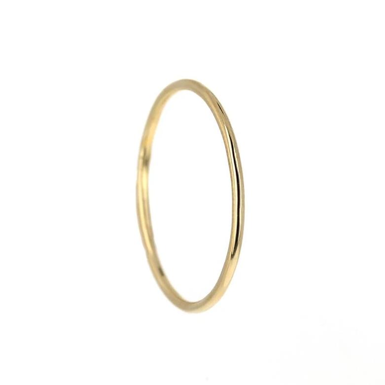 14k Solid Gold Thin Band